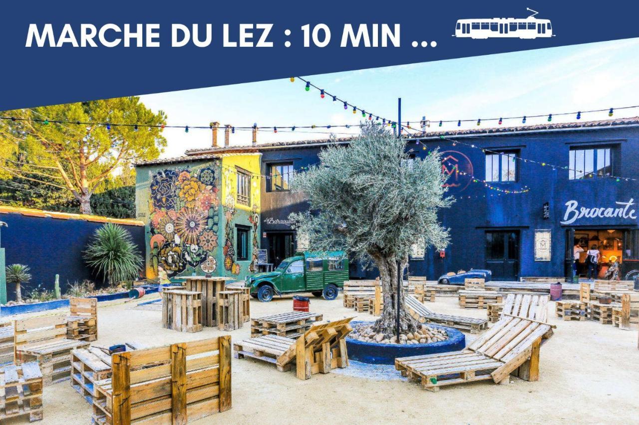 Nouveau - Jungle Montpeul - Clim - Wifi Fibre - Netflix - 5' Du Centre Et Gare - Parking - Loggia - 15' Des Plages Appartement Montpellier