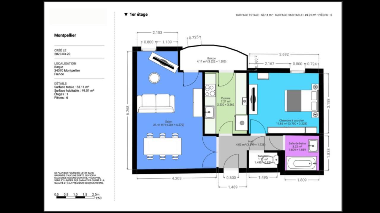Havre De Paix Renove Aux Arceaux, 55m2 Montpellier