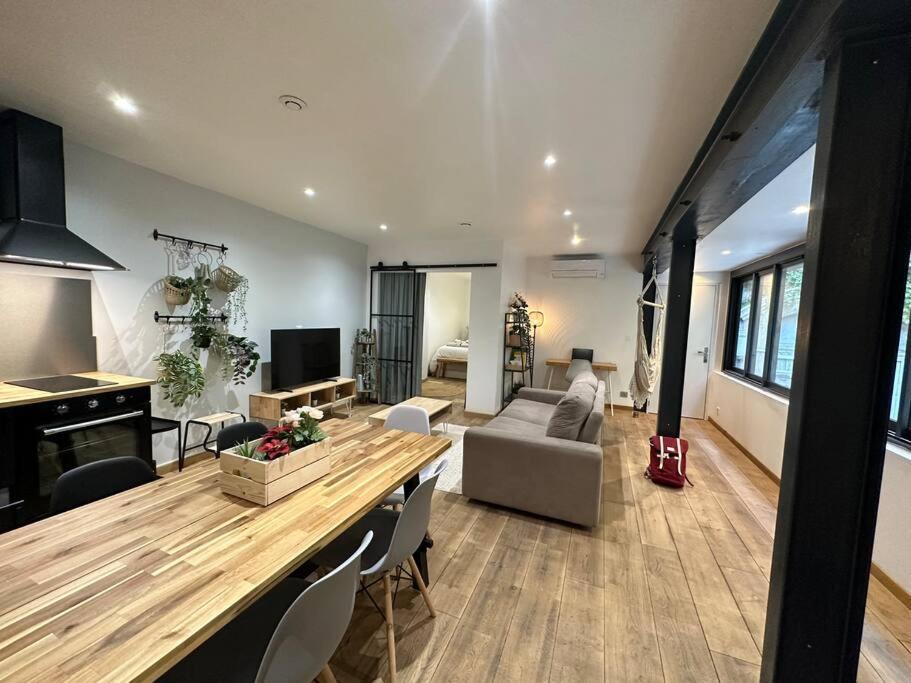 Appartement T3 Style Loft, Au Calme, Plein Centre Et Climatise
