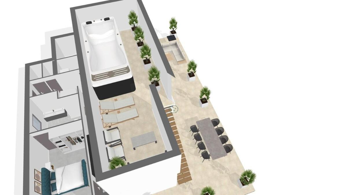 Appartement Cs Skyline Rooftop De Nage